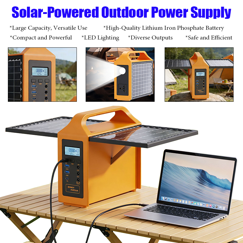 Outdoor Power Source - 150W Portable Solar Power Station with