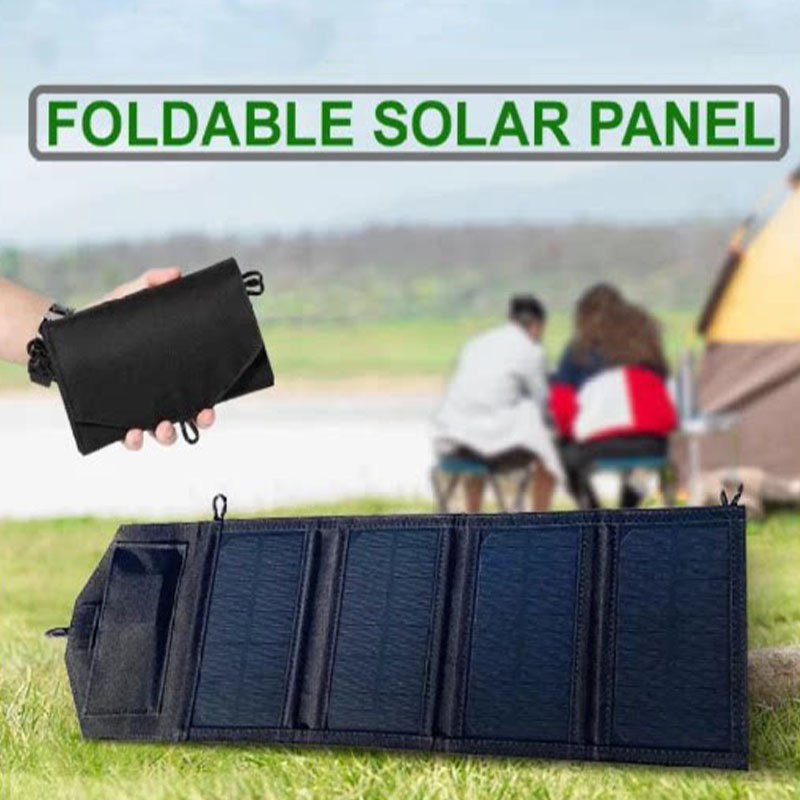Outdoor Usb Power Outlet - 20W 6-Fold Portable Foldable Solar Charger