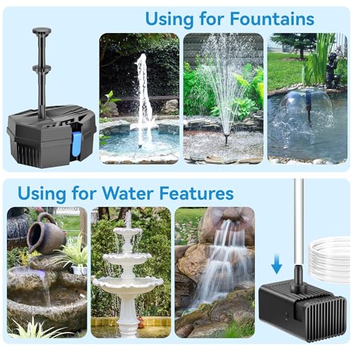Outdoor Power Source - 8W Solar Fountain Pump With 3000mAh